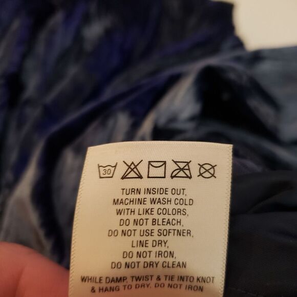 Ett:twa Navy Crushed Velvet Velour Pants Sz L - Picture 7 of 8